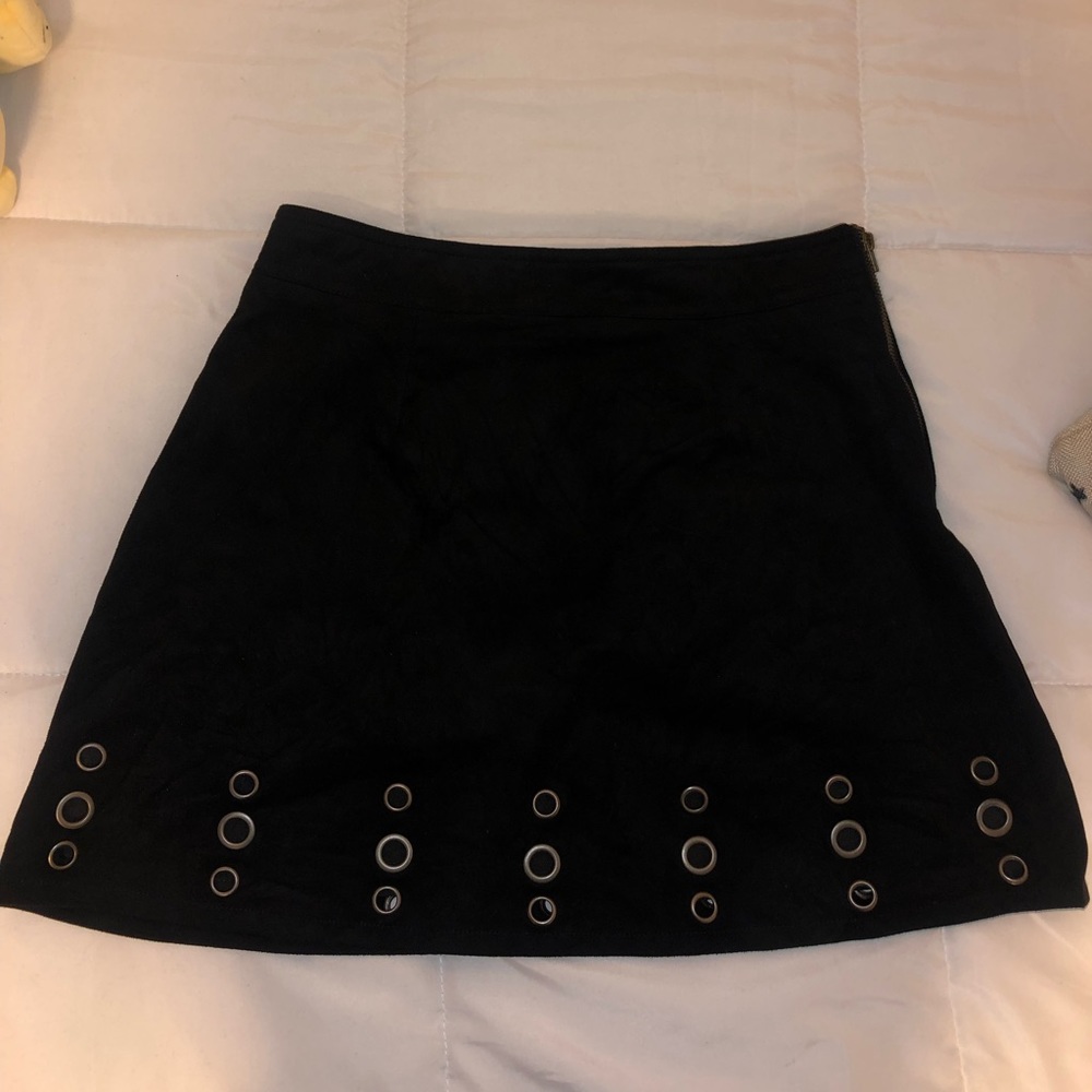 Velvet mini skirt